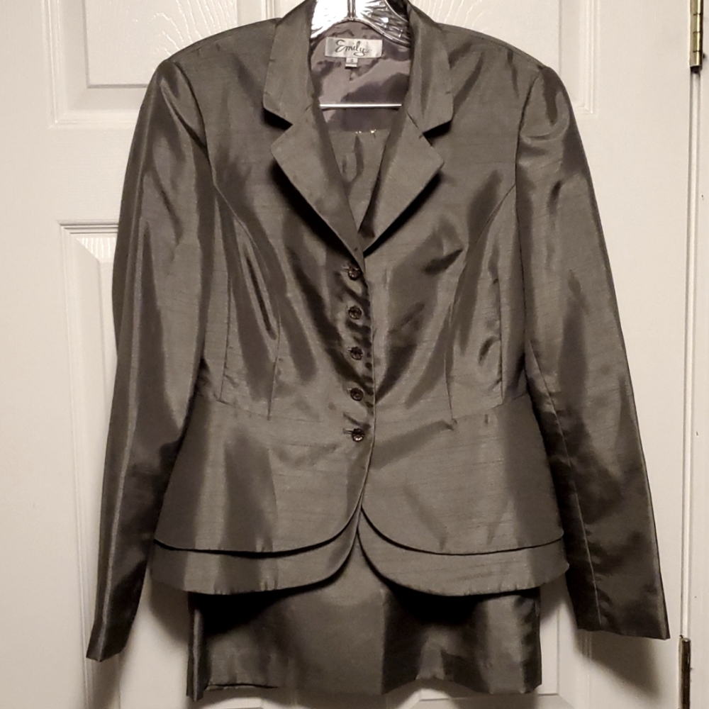 Emily Satin Skirtsuit